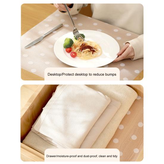 Cabinet Mat Cuttable Moisture-proof Waterproof Non-slip Dot Shelf Liner Table Drawer Mat