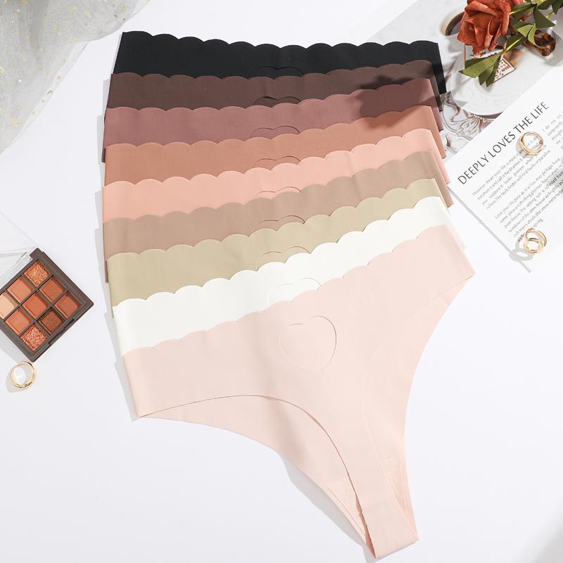 FINETOO 1 шт. Женские бесшовные стринги, леопардовый принт, красные губы, в форме сердца, модное дышащее быстросохнущее нижнее белье, подарок на День святого Валентина