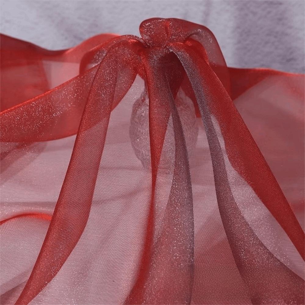 Блестящая Тюлевая Ткань Мягкая Флуоресцентная Ткань Органза Ткань Органза с Блеском Сценический Свадебный Декор