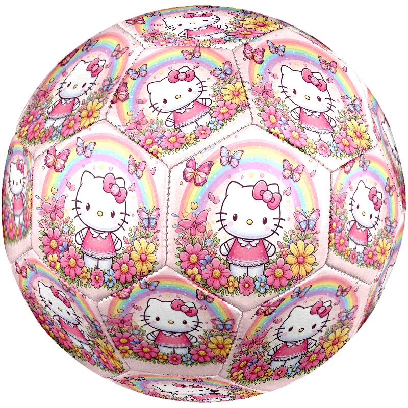 1pc Hello Kitty Pattern Football, Standard Size 5 Soccer Ball Stylish Sport Football for Competition Play and Training