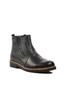 Men's Fashion Genuine Leather Flat Heeled Booties Black Fur Inside Boots Shoes