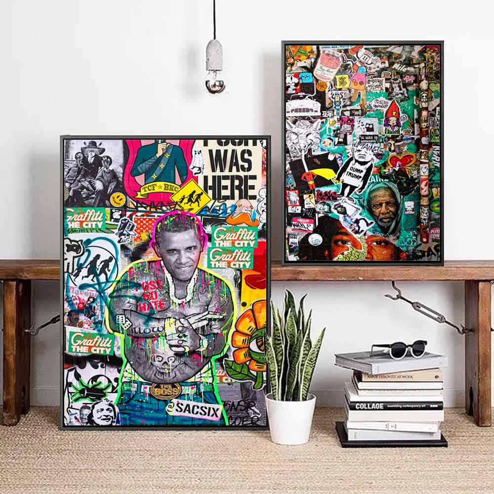 Настенная живопись Бэнкси, уличное граффити, культура, постер, портрет знаменитости, картина маслом, картина на холсте, украшение дома, фреска, без рамки