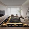 Living Room Light Luxury Carpet Black Gold Decoration Nordic Style Sofa Area Rugs 200x300cm Bedroom Lounge Non-slip Floor Mat