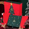 Yousheng Christmas Gift Box Xmas Eve Red Gift Box with Tree Pattern Presents Wrapping Container for Holiday Decoration