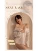 Sheer White Chiffon Lingerie Nightdress - Women's Tempting See-Through Sleepwear 