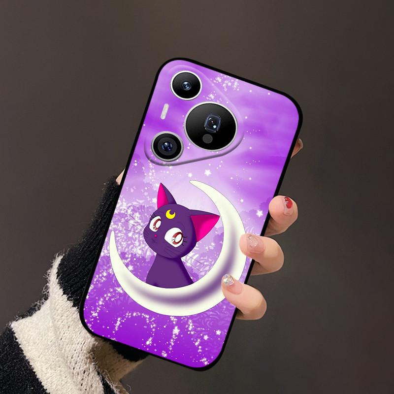 Чехол для Huawei Pura 70 Черный Матовый Милый Мягкий Силиконовый ТПУ Чехлы для Pura70 Pro Pura 70 Pro+ Плюс Ультра Чехол Защитный Fundas