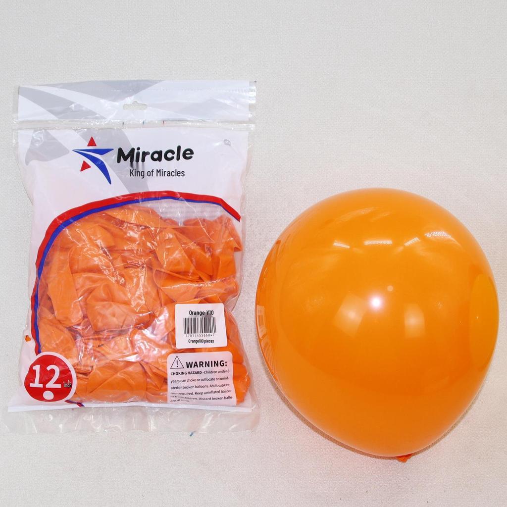 Miracle Star 12-дюймовые матовые латексные шары 100 шт. - Черный, Белый, Розовый, Телесный Цвет Декор для вечеринки