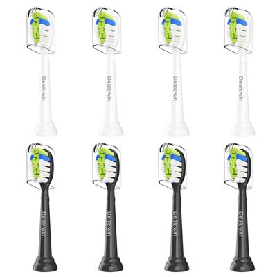 Улучшенные сменные насадки Dealswin для электрической зубной щетки Philips Sonicare, совместимые с Philips Plaque White Diamond и для обычного удаления пятен для