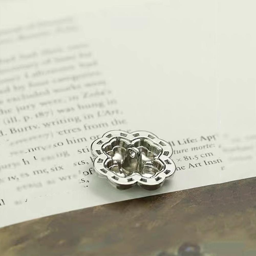 10 Pieces/set Rhinestone Flower Design Metal Buttons Suit Jacket Cardigan Coat Flower Shape Decorative Buttons Sewing Supplies