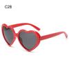Солнцезащитные очки ярких цветов в форме сердца для вечеринок, пляжные солнцезащитные очки в форме любви для женщин