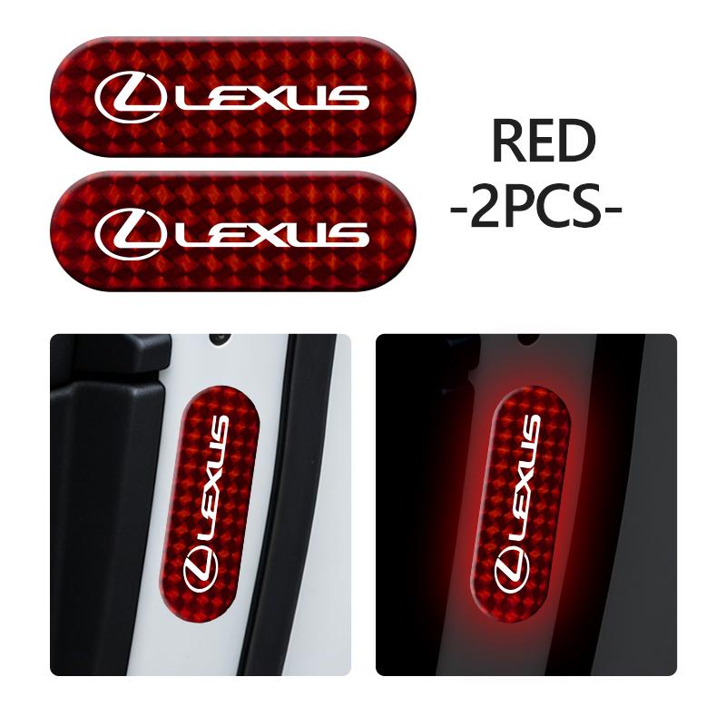 QGVLA1 For Lexus Car Door Safety Warning Reflective Mark 3D Sticker RX350 IS250 IS200 GS300 LX570 RC350 UX250h ES350