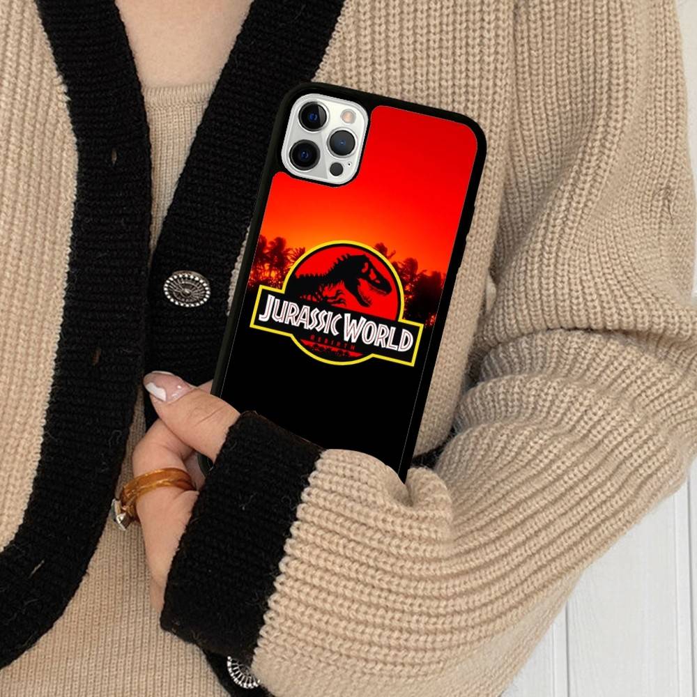 J-Jurassic Park Dinosaur World PC+TPU Phone Case For IPhone 17 16 15 14 PRO MAX 11 12 13 PLUS MINI Cover