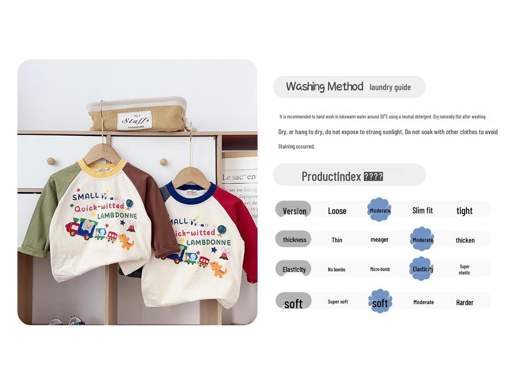 Children's Long-Sleeve Base Layer Top for Boys and Girls - New Autumn Style