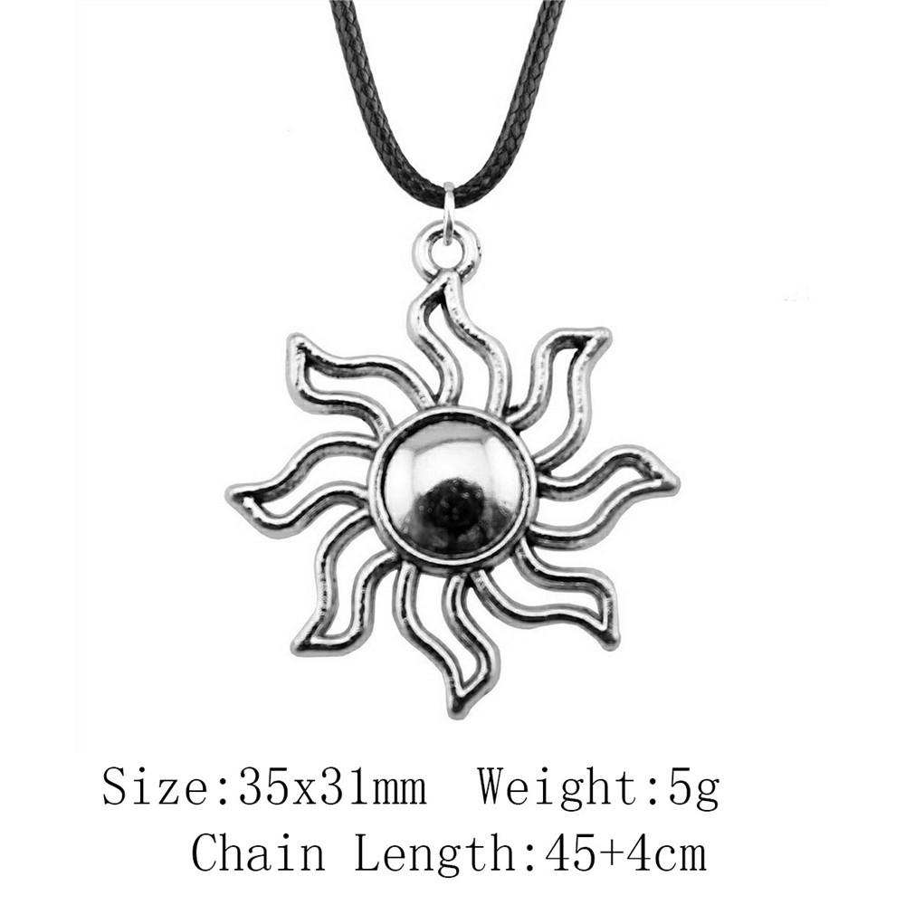Birthday Gifts Choker Sun Moon Pentagram Necklace Leather Chain 45cm Art Supplies Neck Pendants