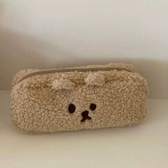 Корейский милый пушистый большой вместительный пенал многофункциональная сумка для хранения