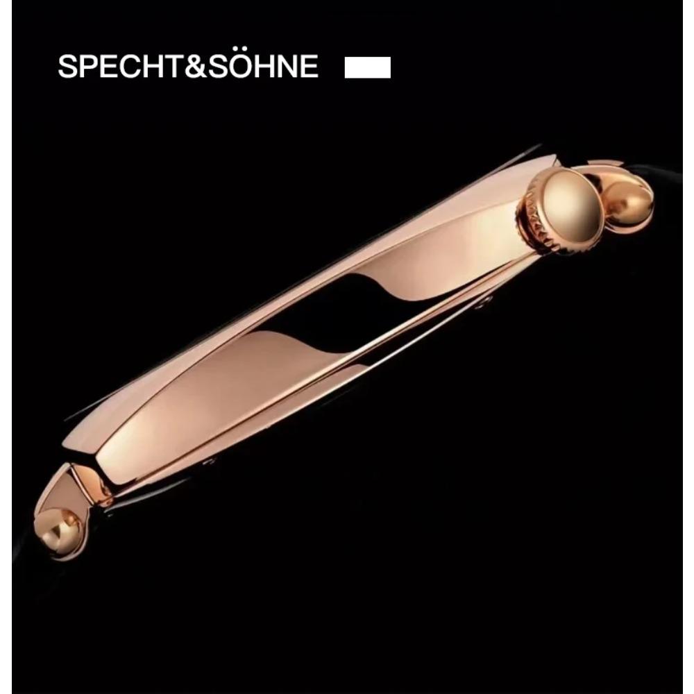 Новые мужские автоматические механические часы Specht & Söhne 1921, винтажные часы, сапфировое стекло, натуральная кожа, нержавеющая сталь, водонепроницаемость 50 м