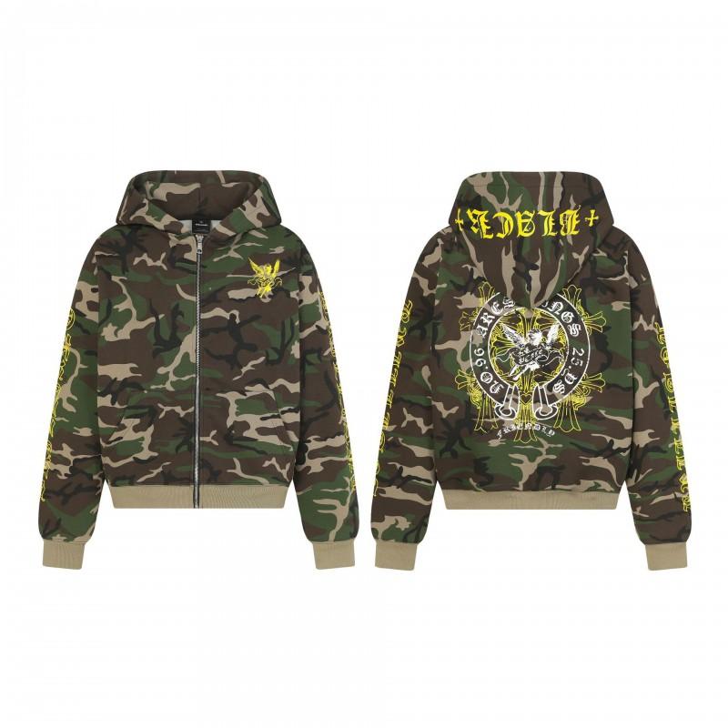 ARES Heavyweight Gothic Camo Hoodie Men American Style Casual Streetwear