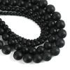 30-93Pcs Multi Size Black Glass Loose Round Beads for DIY Jewelry Making