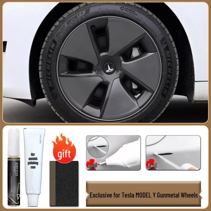 Маркер-подкраска для царапин на дисках Tesla Model Y, Аксессуары для 19" и 20"