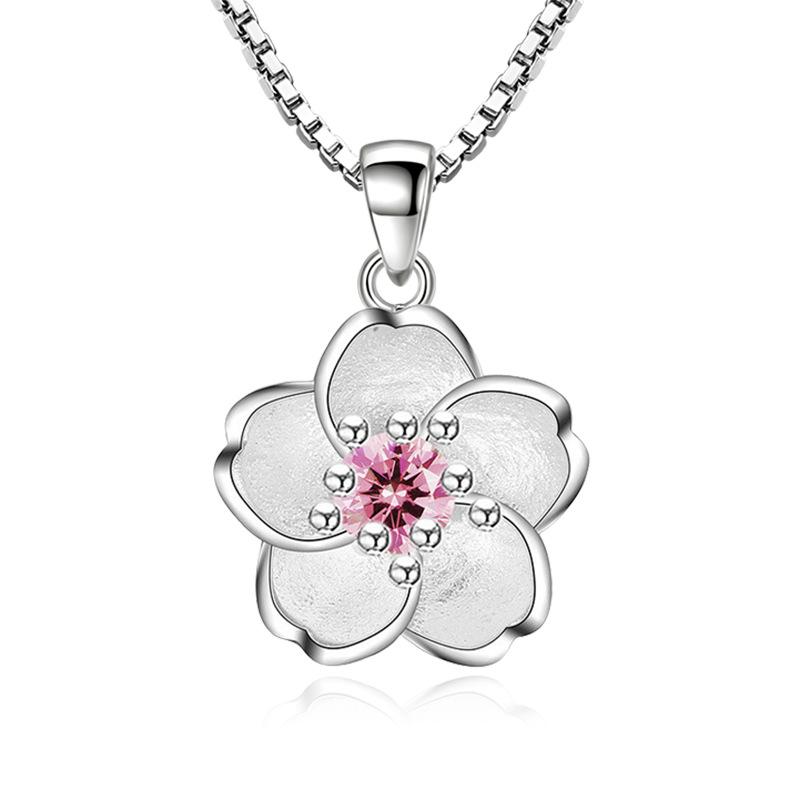 925 Silver Necklace Zircom for Women 18k Gold Plated Jewelry Sterling Silver Pendant Birthday Party Gift Jewelry Gift New N3641