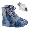 One Pair Shoes Cover Ankle High PVC Antiskid Waterproof Foldable Overshoes for Outdoor Bad Weather