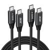 Of Acer USB Fast PD Nylon USB C To Compatible with iPhone MacBook Galaxy 480Mbps Data Transfer [Set 2] Type-C Cable, 100W/5A, 1m, 2m, 3m, Charging,