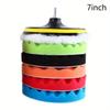 3/5/7inch CarPolishing Disc 8Pcs/Set Self-Adhesive Buffing Waxing Sponge Wool Wheel Polishing Pad For Car Polisher Drill Adapter