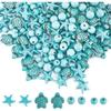 10/30/50 Pcs Turtles Zhuhai Star Beads Charm Bohemian Style Marine Animal Beads Round Turquoise Spaced Beads Loose Blue Sea Turtle Beads