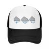 Ретро Pixel Grumpy Rain Cloud Weather Icon Design Бейсбольная кепка из пены для вечеринки, шляпы в стиле милитари, мужская кепка, мужская кепка, женская