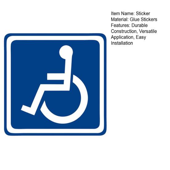 5 шт. наклейки для инвалидов прочные виниловые устойчивые к ультрафиолетовому излучению водонепроницаемые легко видимые наклейки с символами инвалидных колясок