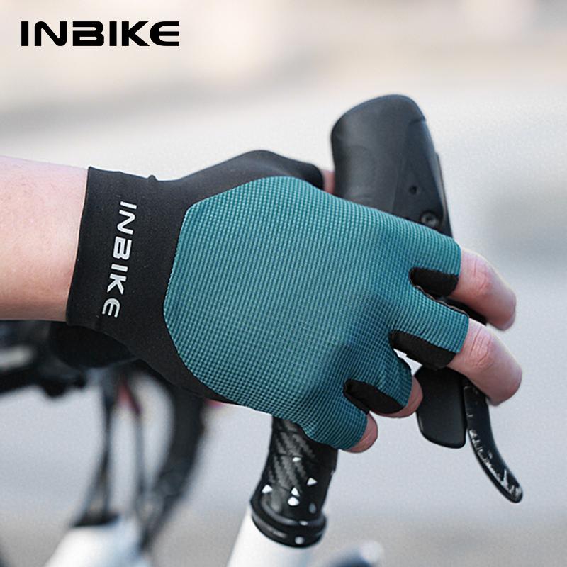 INBIKE Cycling Gloves Summer MTB Bike Gloves for Men Gel Padded Half Finger Road Bicycle Gloves Accessories