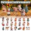 Christmas Resin Ornaments Decoration Desktop Elk Snowman Old Man Scene Layout Home Crafts