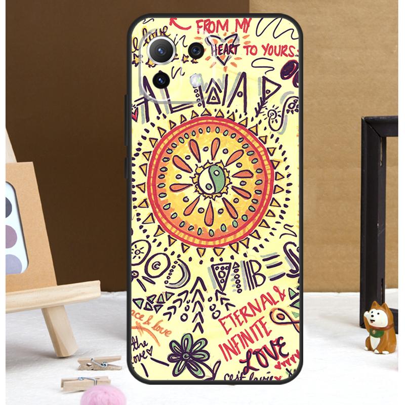 Positive Good Vibe Quote Case For POCO M6 X3 X5 X6 Pro F3 F5 M5s Cover For Xiaomi 13T 12T 11T 14 Pro 12 13 Lite Case