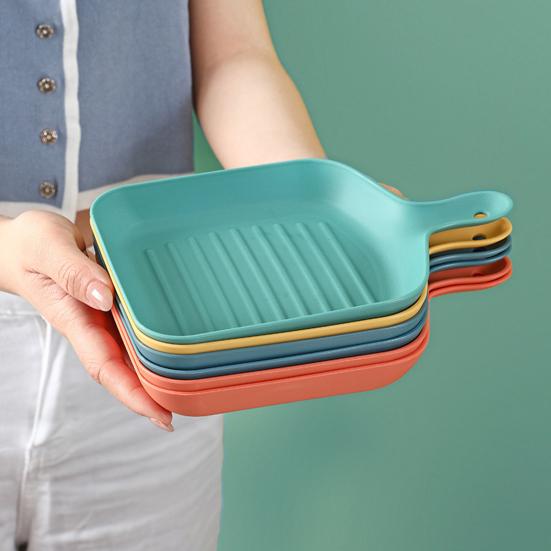 Fruit Tray Food Grade Wear Resistant Plastic BPA Free Fruit Dessert Snack Plate Serving Tray