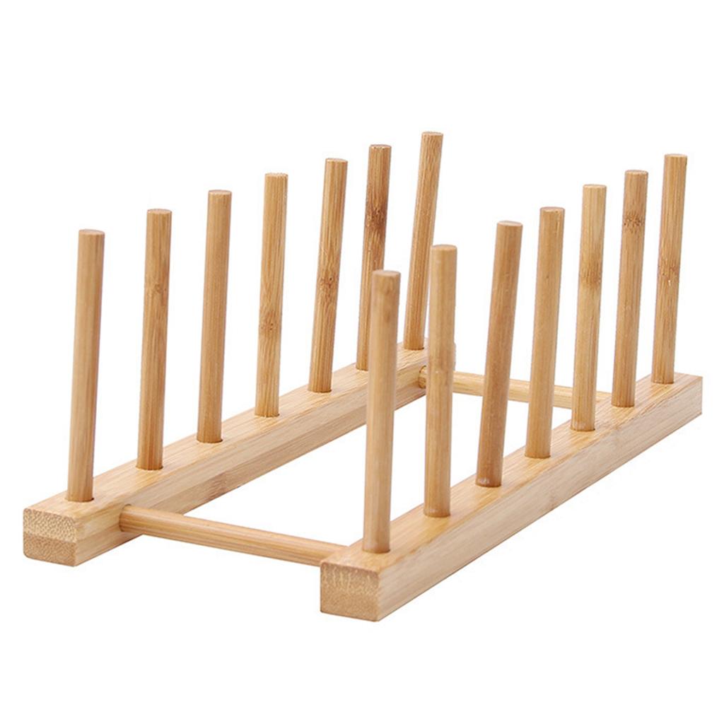 Бамбуковая сушилка для хранения мисок, тарелок, многофункциональная сушилка для тарелок для домашней кухни
