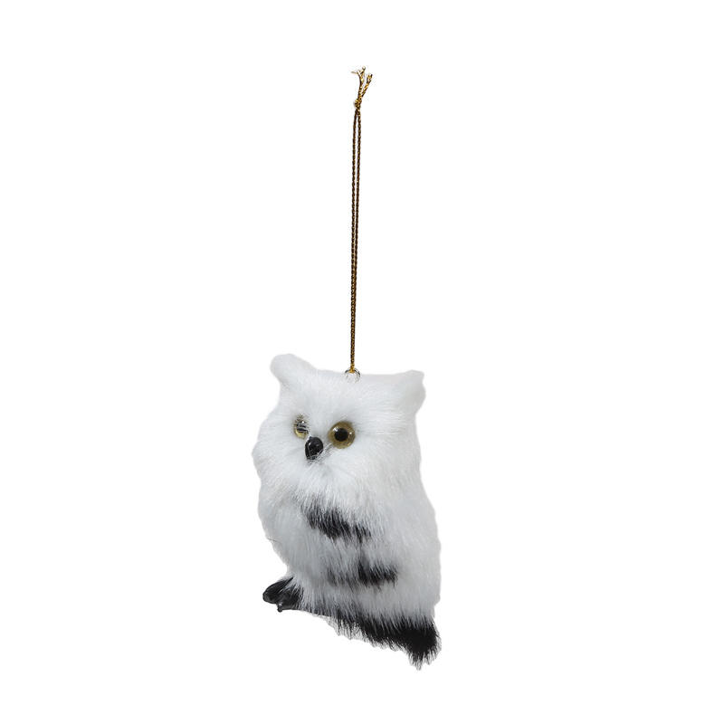 Owl Pendant Christmas Owl Ornament Toy Static State Owl Model Furry Cute Bird Party Christmas Ornament For Holiday Christmas Tree Decor