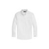 Polo SS23 Solid Logo Embroidered Long Sleeve Shirt Unisex Shirts White MNPOWOV16822167-100