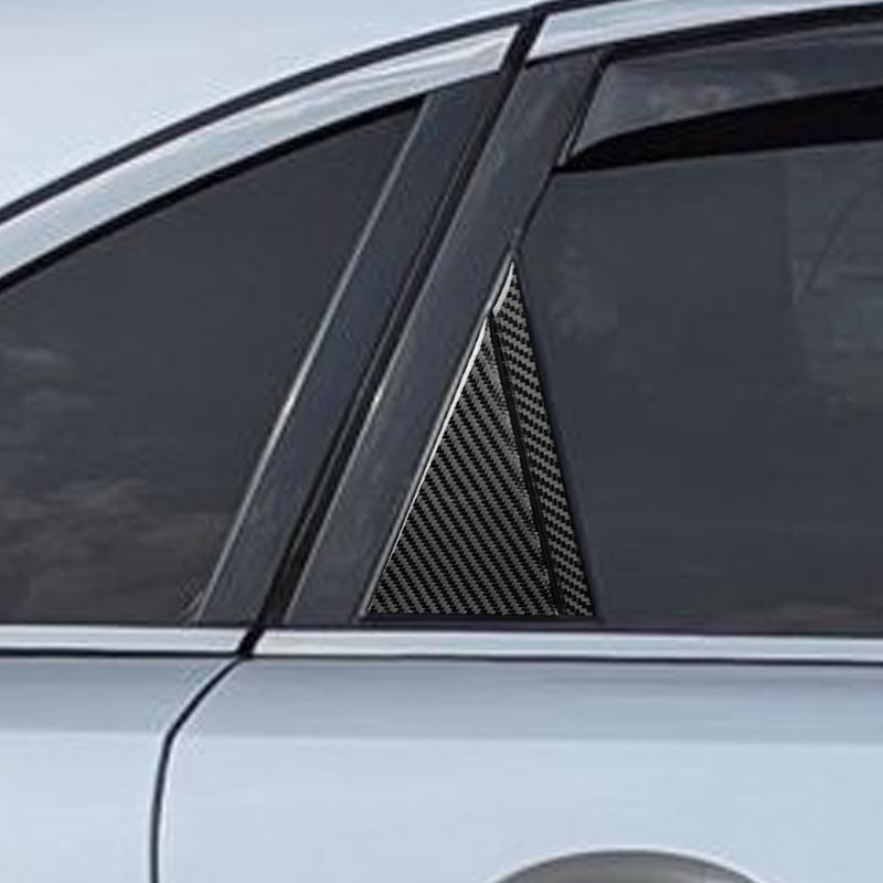 Для Infiniti FX35 FX45 S50 2006-2008 Углеродное волокно Наружная накладка на треугольную панель задней двери Наклейка Автоаксессуары