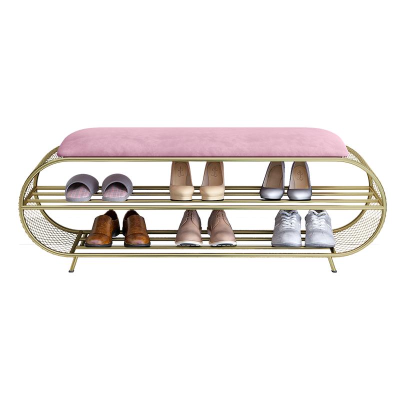 Металлическая полка для обуви с сиденьем, креативный табурет для пеленания обуви, входная мебель, полка для хранения вещей, экономящая место скамья, шкафы для прихожей