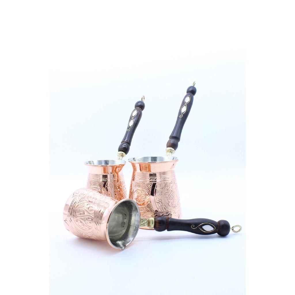 Газиантеп, медный набор из 3 предметов с деревянной ручкой ручной работы