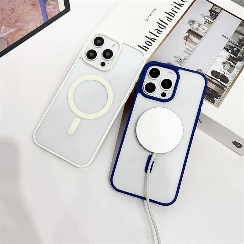 Нежелтеющий прозрачный чехол для телефона Magsafe Mag Safe iPhone 17 Air 16 E 15 Pro Max 14 Plus 13 Mini 12 11 X Xs Xr Se 2022 2020 8 Аксессуары Чехол для телефона