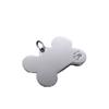 Stainless Steel Dog Tag, Titanium Steel Army Tag, Paw Print Inlaid With Diamond Bone, Metal Pet Tag Lettering