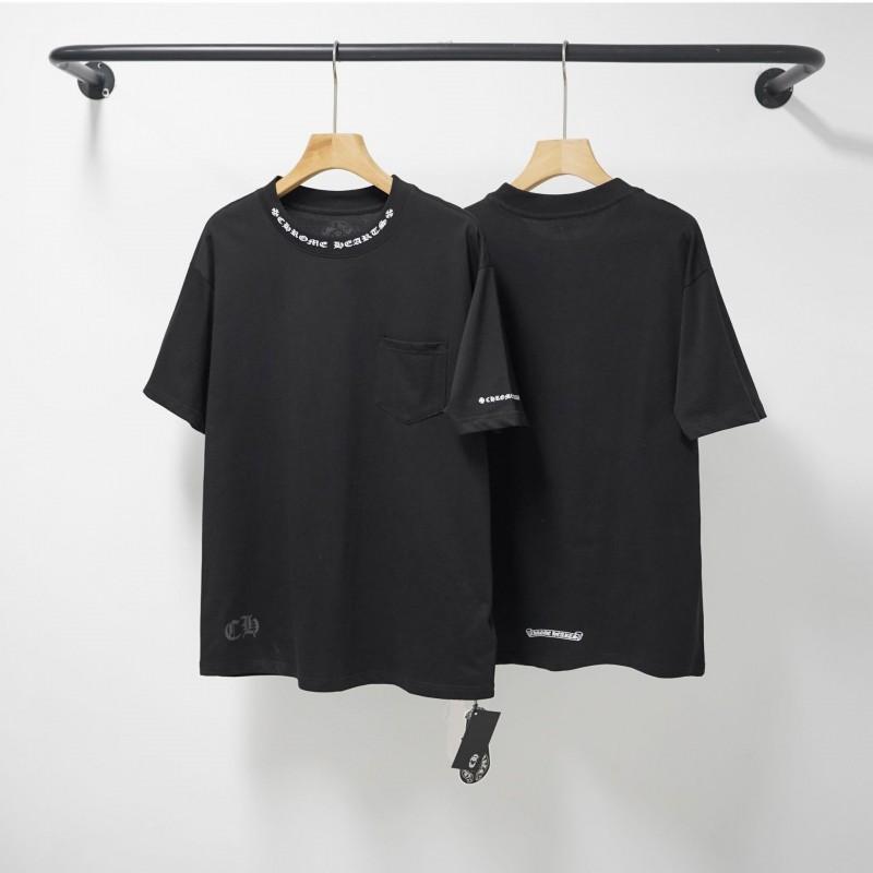 Unisex Cotton T-Shirt With Embroidered Cross Sanskrit Print Loose Fit Short Sleeve Tee