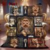 Yorkshire Terrier Portraits 2D Flat Pattern Flannel Blanket, High quality All Seasons, Home Decor, Warmth and Comfort, Perfect for Christmas Gifts.