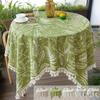 Круглая скатерть Полиэстеровая скатерть Пасторальный цветочный Моющаяся Накладка на стол для фермерского дома Стол для пикника Декор столешницы Декор для дома