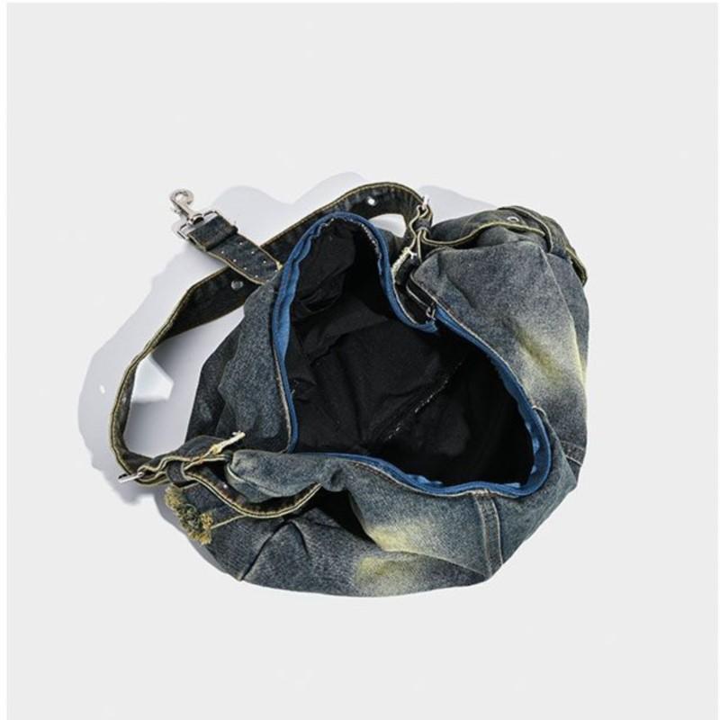 JIAERDI Retro Large Capacity Denim Tote Bag Women Fashionable Casual Crossbody Bags Handbag Ladies Vintage Shoulder Bags 2025