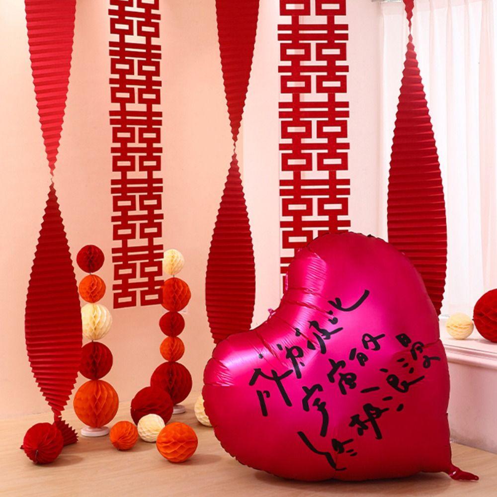 Festive Chinese Wedding Hanging Flags Traditional Door Curtain Hanging Decor  Living Room