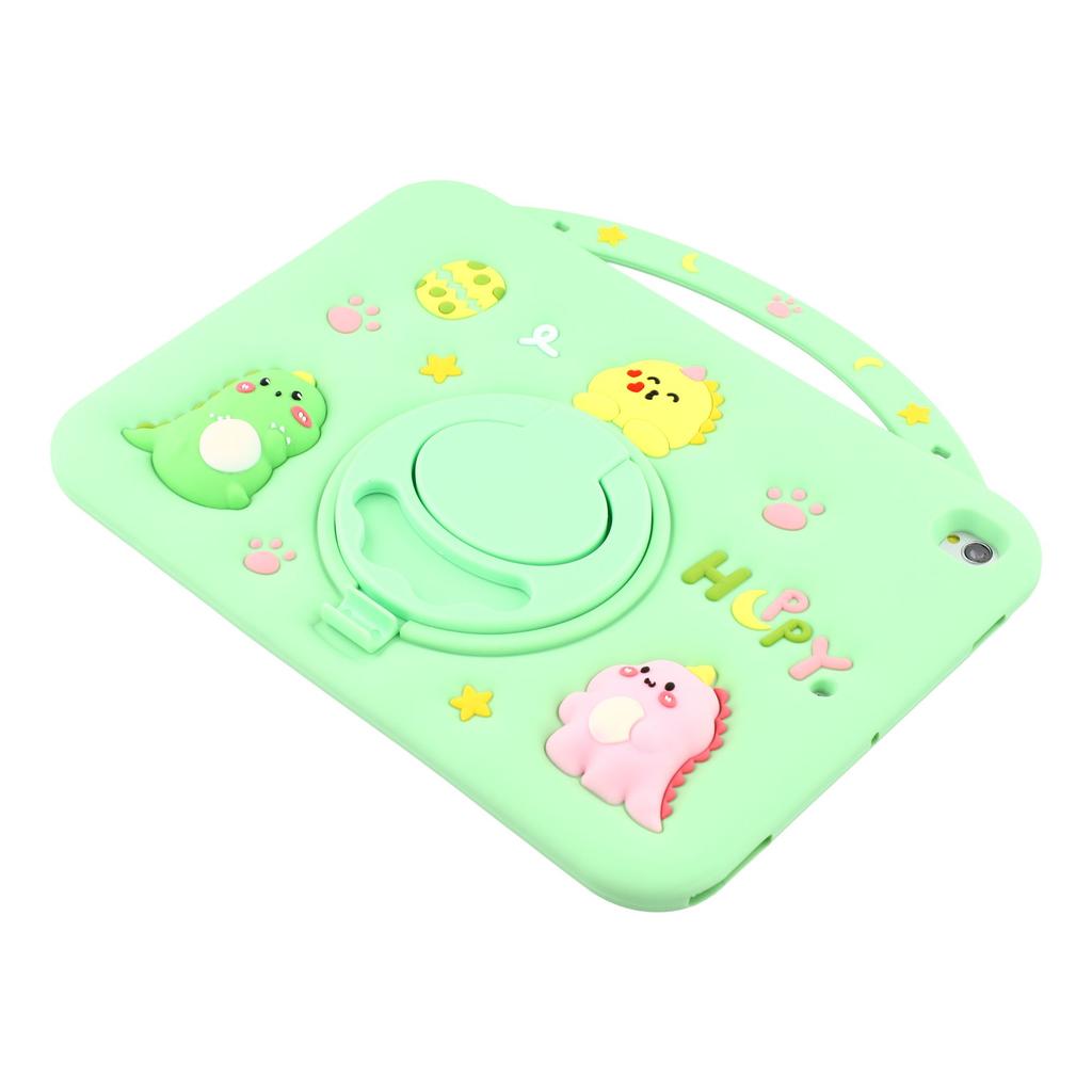Silicone Case for iPad 10.2 (2021)/(2020)/(2019)/iPad Air 10.5 inch (2019)/Pro 10.5-inch (2017) Rotating Kickstand Hand Grip Cute Tablet Cover