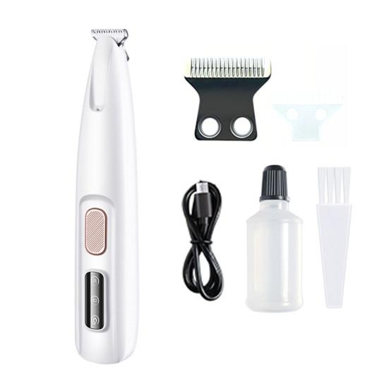 Dog Paw Trimmer with LED Light 3-in-1 Electric Dog Hair Grooming Clipper Low Noise Cordless Rechargeable Pet Shaver for Paws Ears Face Rump
