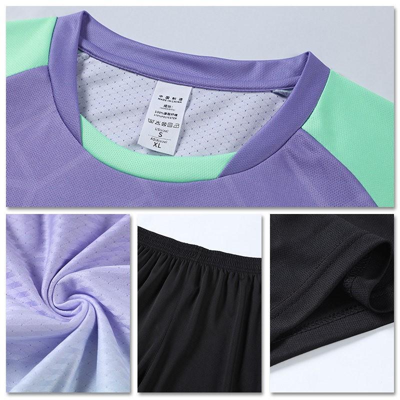 Kids Soccer Uniform Set Quick Dry Breathable Training Match Jersey Short Sleeve Sportswear Boys Girls